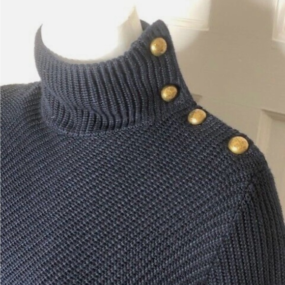 Tory Burch Sweater Dress Navy Blue M - Picture 5 of 5